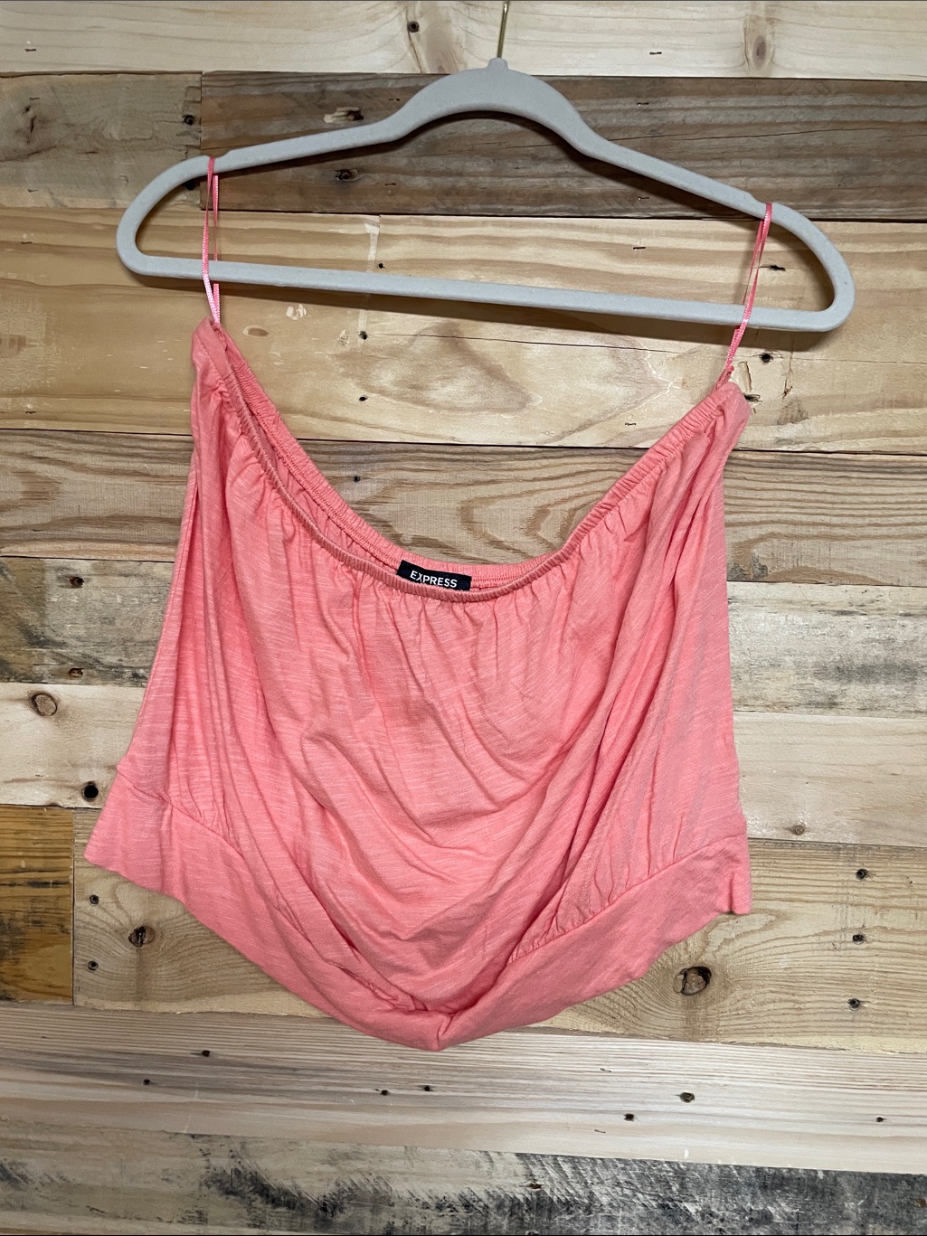 Express Size Xl Super Soft Lightweight Coral Pink Strapless Cropped Tube Top